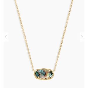 Kendra Scott Elisa Gold Necklace In Abalone Shell